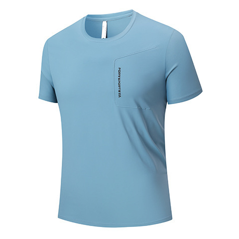 Ice-Feel Ice-Silk Quick-Dry Women's Short Sleeve T-Shirt Summer Sports Casual Breathable Thin Men's Round Neck Running Fitness Top