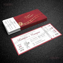 照片电影票机票根请柬喜贴创意请帖结婚欧式婚礼用品邀请函麦太保