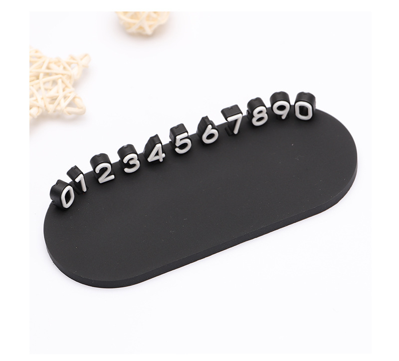 3D Stereo Temporary Car Parking Number Plate with Mobile Phone Number, Car-Mounted Base Ornament