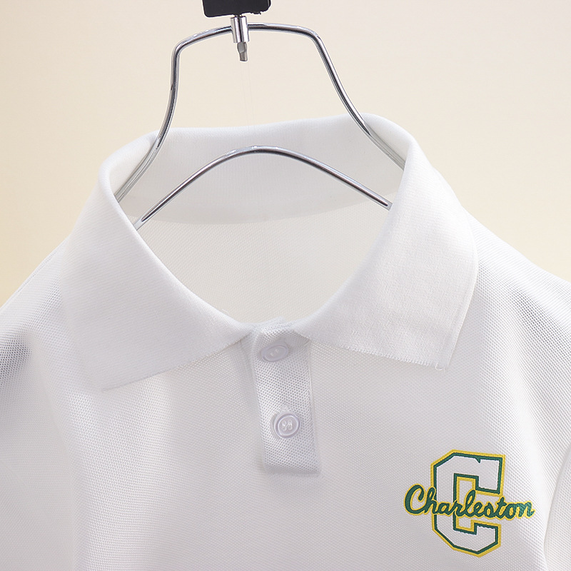 7826 traje de polo de verano para niños nuevo estilo deportes y ocio para niños pantalones cortos blancos de manga corta traje de dos piezas para bebés