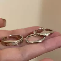 Серебряное кольцо, универсальный набор бренда, набор из 3 предметов, на указательный палец, интернет-знаменитость