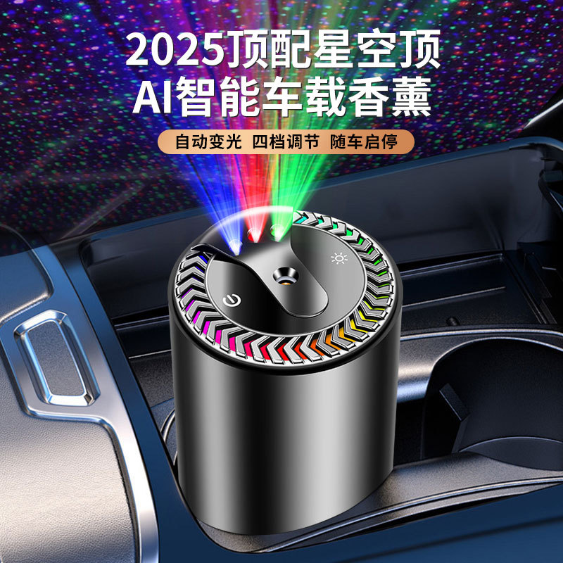 Lámpara de ambiente de aerosol de aromaterapia para automóvil inteligente