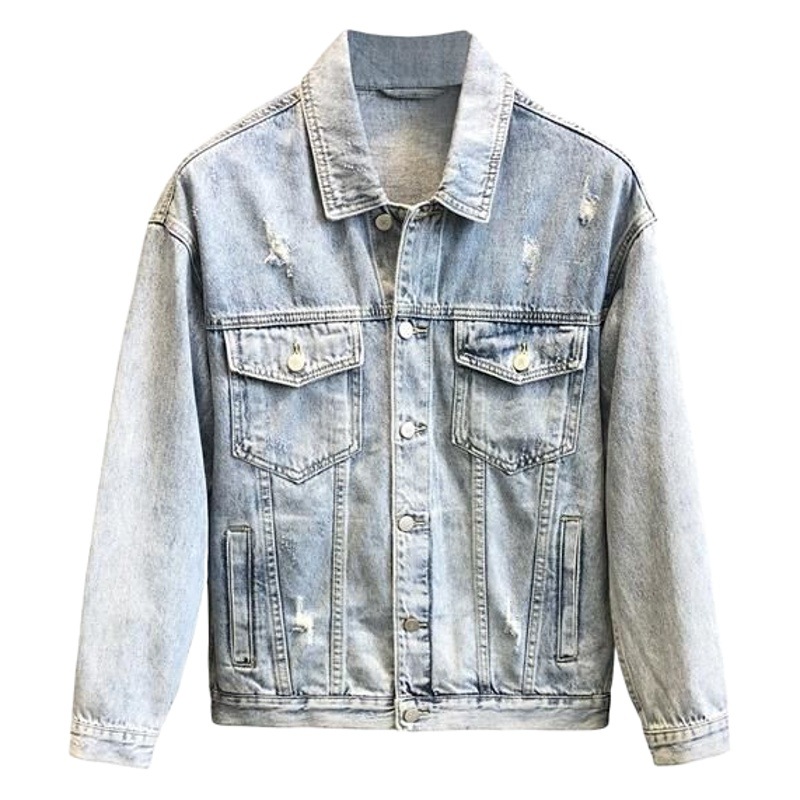 INS Internet celebridad marca de moda Abrigo de mezclilla chaqueta de pareja de primavera y otoño suelta para hombres ropa exterior para hombres