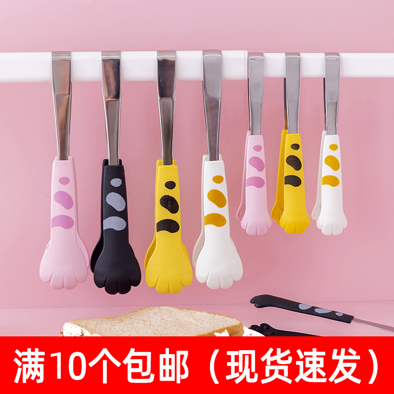 Lindo dibujos animados cocina garra de gato clip de alimentos de acero inoxidable clip de ensalada clip de barbacoa para hornear