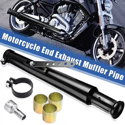 Exhaust pipe, Climber motorcycle, Guzzi, Harley - e-model-painted-black
