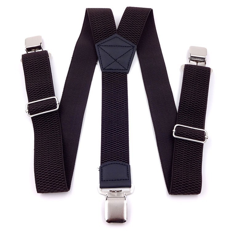 背带4cm男女超宽户外运动背带三夹吊带3夹孕妇加宽弹力松紧裤夹|ms