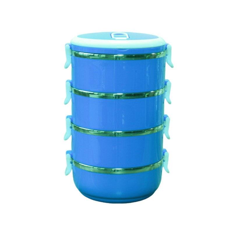 Fiambrera de aislamiento para estudiantes de acero inoxidable, lonchera para trabajadores de oficina, comedores de doble capa multicapa, utensilios para cocinar, lonchera transfronteriza