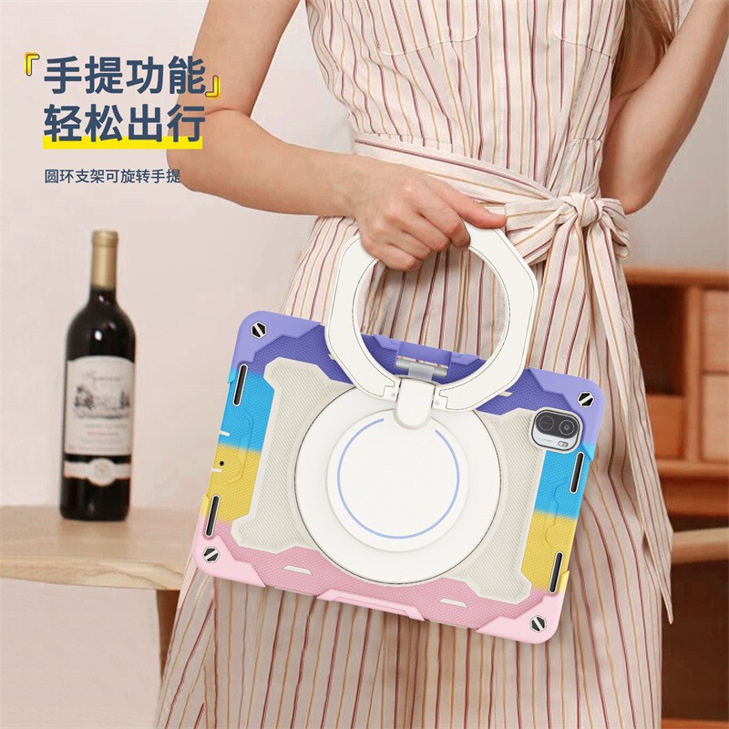 Suitable for Xiaomi 6 Tablet Protective Case 6Spro Protective Case Pad5Pro Anti-Fall Rotating Redmi Se Bracket Crossbody