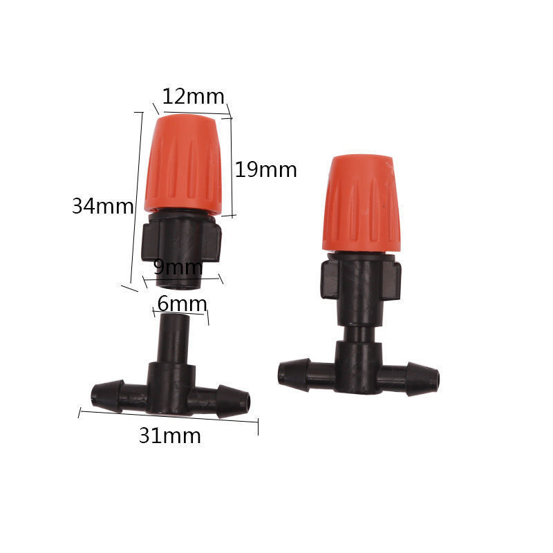 10 orange spray heads + 10 47 flat mouth tees