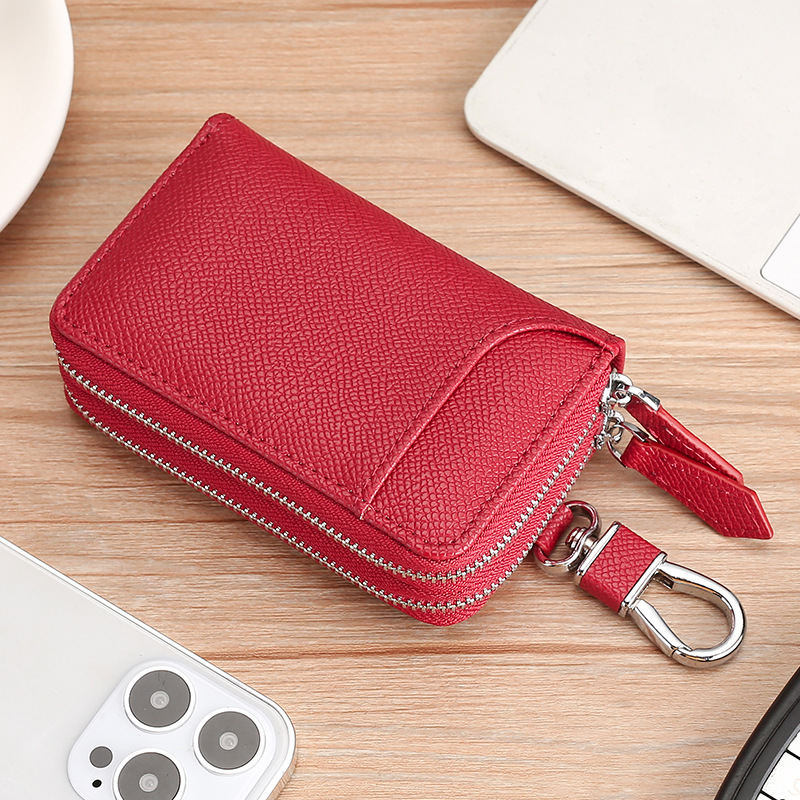 Joyir's Genuine Leather Housekeeper Keychain Zipper Wallets