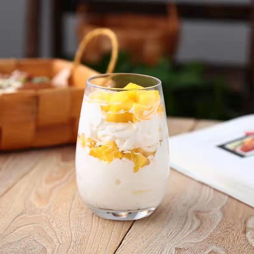  New Egg Cup Direct Manufacturer Supply Egg-Shaped Glass Cup Juice Cup Ice Cream Mousse Cup No-Leg Red Wine Glass