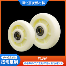 加工尼龙轮 电动门尼龙滑轮尼龙轨道滑轮铁芯尼龙轮V型尼龙小滑轮