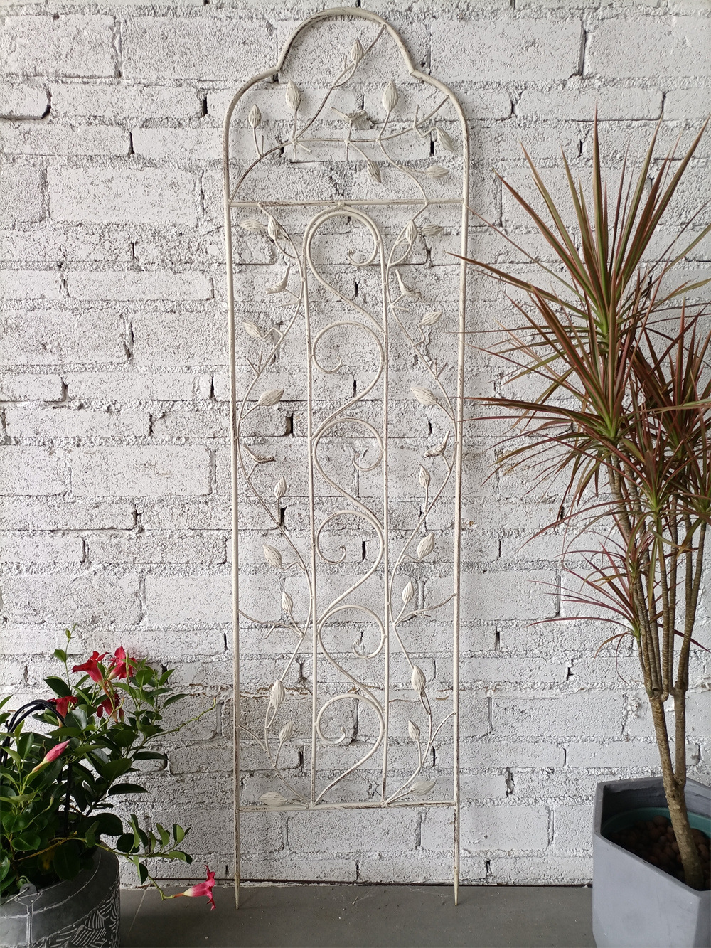 덩굴 플랫 플라워 인서트 화이트 1개