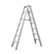 Aluminum alloy engineering herringbone ladder extra thick storage workshop household work maintenance double-sided folding mobile ladder wholesale