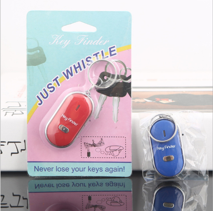 Llave de luz LED transfronteriza dispositivo anti-perdido silbato buscador de llaves