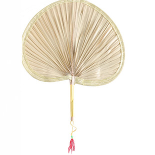 Handmade Peach-shaped Bamboo Fan Summer Fan Artistic Cool Cattail Fan Small Fresh Creative Hand Fan