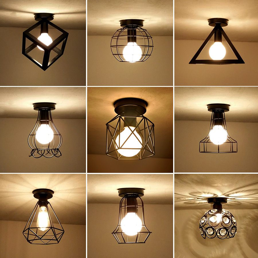 Creative retro ceiling light for living room for gazebo for corridor