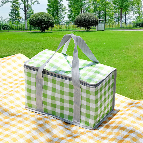 Cross-border best-selling outdoor camping picnic basket Ins style pattern folding picnic bag hand-held insulated picnic basket wholesale