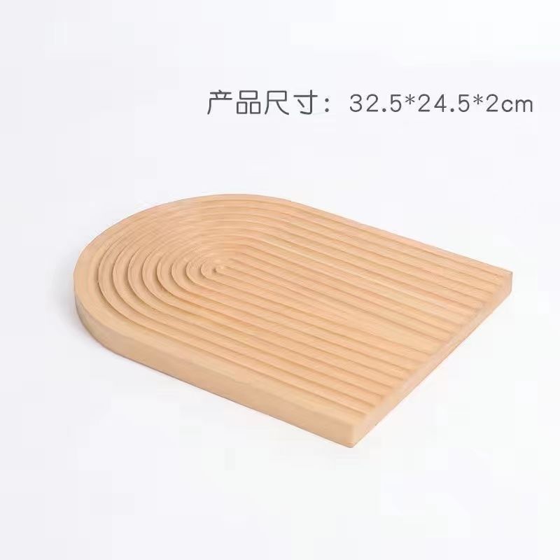 创意蛋糕托盘实木隔热木杯垫咖啡托盘木质面包板ins摆件拍照道具|undefined