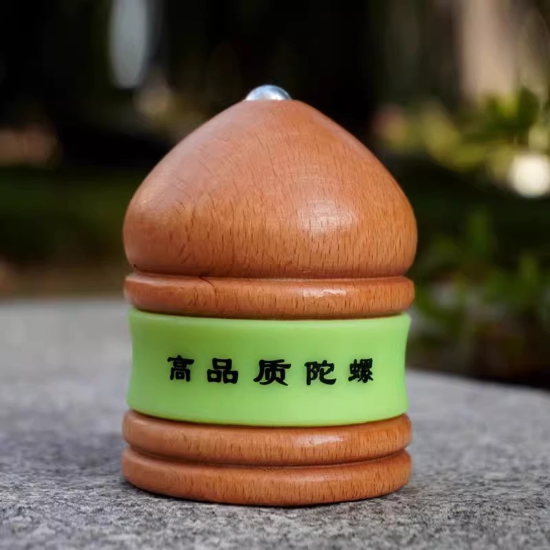 Trompo Tradicional con Cuerda de Madera Giratorio para Juegos al Aire Libre