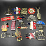 法德美国巴西意大利金属磁性冰箱贴开瓶器创意立体上海