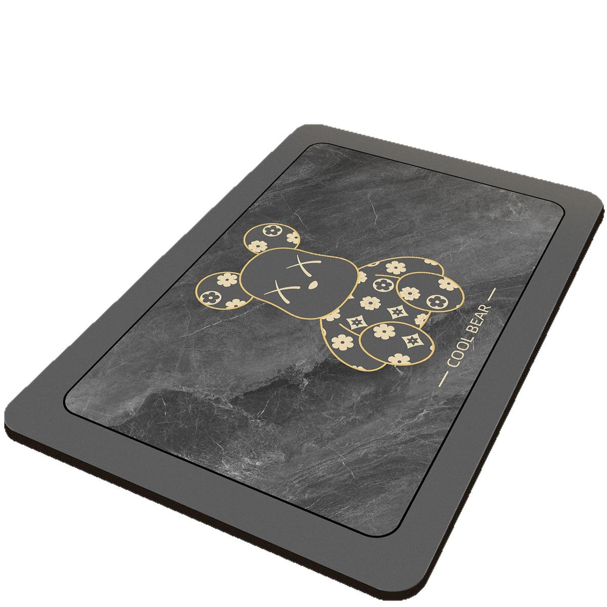 Luz de lujo alfombra de barro de diatomeas puerta de baño absorción de agua secado rápido anti-derrapante alfombra de inodoro