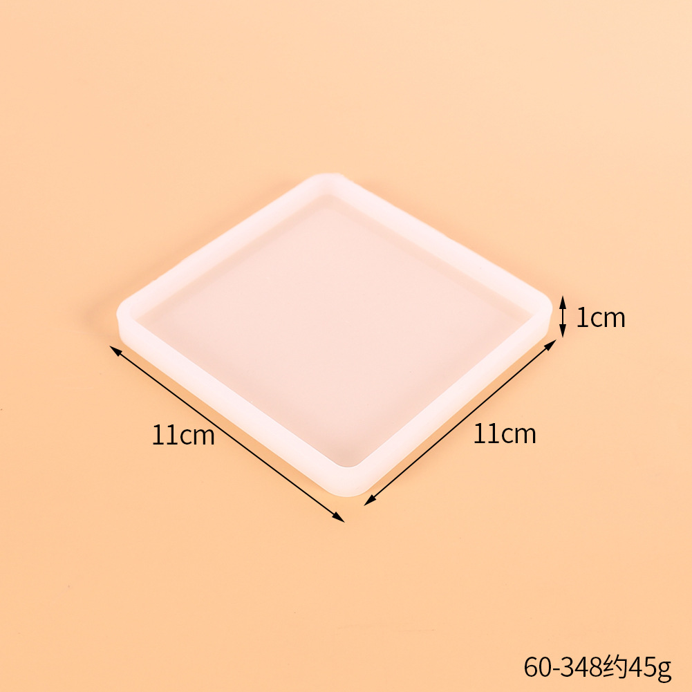 DIY cristal epoxi molde de pastel de silicona amor redondo cuadrado rectangular Mesa posavasos Decoración