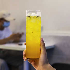 圆形ins加长杯直身杯直筒杯玻璃杯果汁杯北欧冷饮杯奶茶杯饮品杯