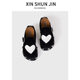 Horse Hair Love Birkenth Shoes 2024 New Thick Bottom Retro Half Slippers Genuine Leather Slip-on Women's Outer Wear Slippers