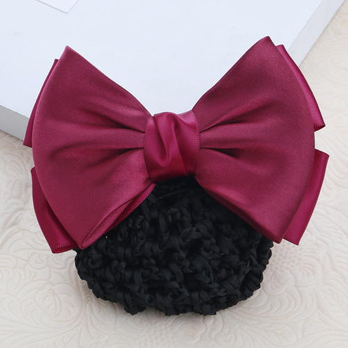 Professional headdress, hair accessories, Korean style headdress, large bow hairpin, bank telecom, flight attendant, work nurse hair net