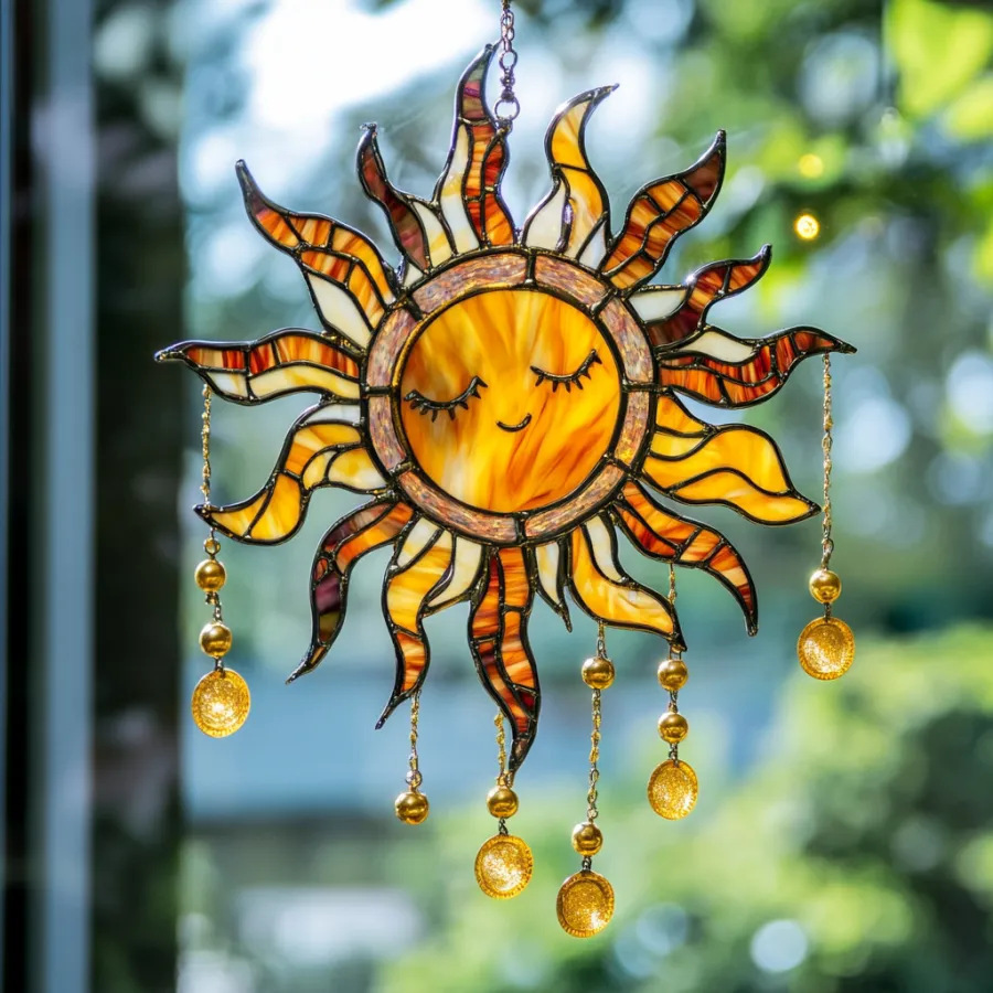 Nuevos productos transfronterizos de acrílico sol colgante decoración balcón ventana colgante regalo del día de la madre
