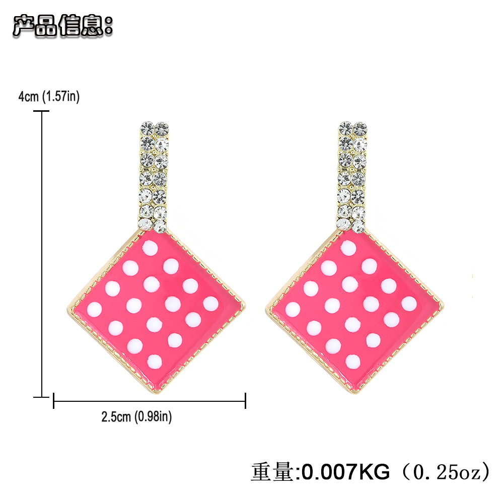 Fashion Geometric Diamond-studded Drop Oil Earrings display picture 13