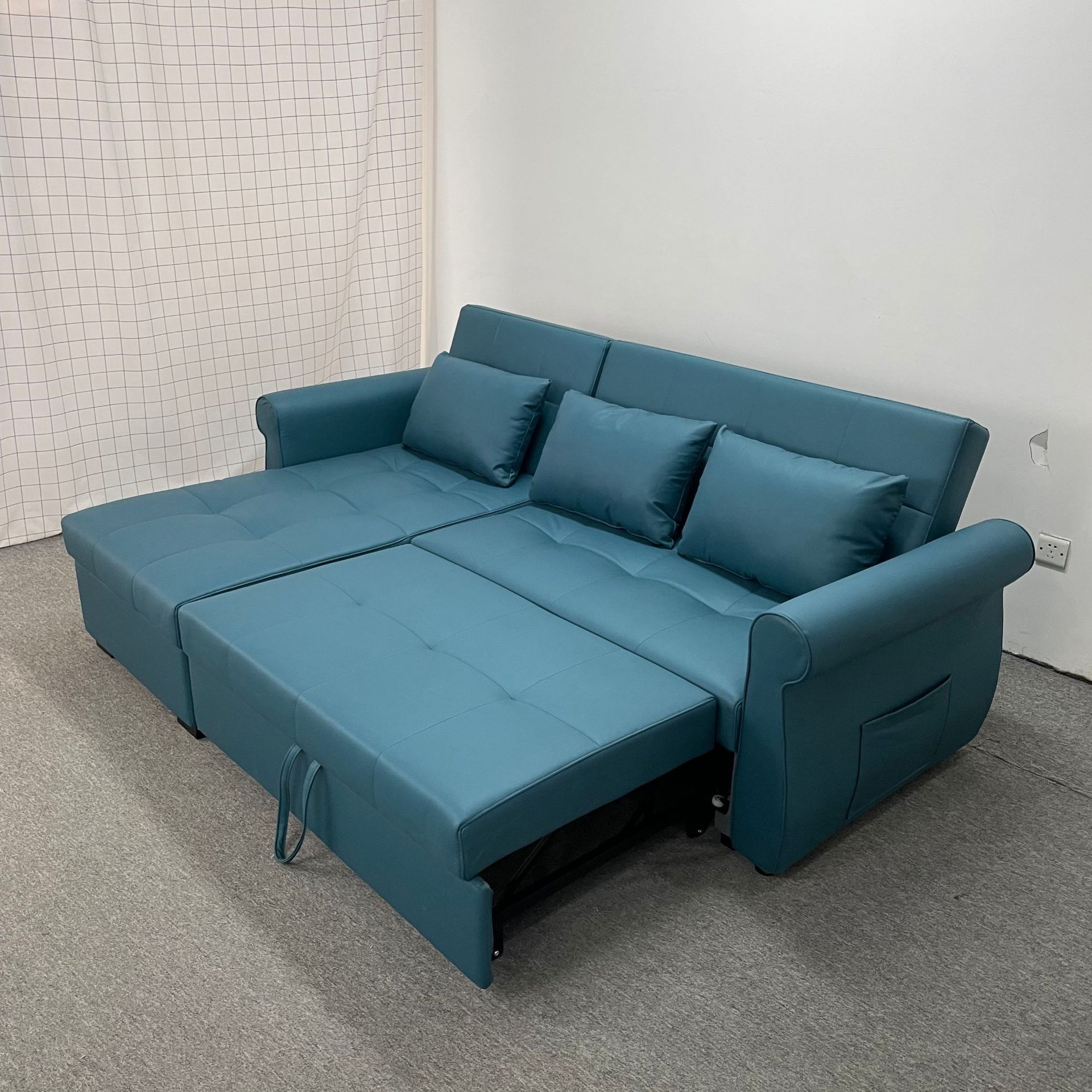 Sofá cama multifuncional de doble propósito, sala de estar, apartamento sin lavado, tecnología combinada de sofá cama con mano de obra.