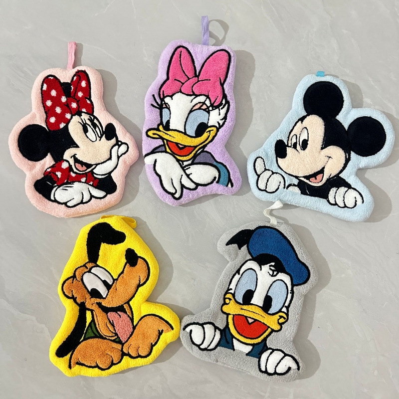 New Cartoon Mickey and Donald Duck Hanging Hand Towel, Coral Fleece, Cute Household Small Towel, Handkerchief, Kitchen Cleaning Cloth New Cartoon Mickey and Donald Duck Hanging Hand Towel, Coral Fleece, Cute Household Small Towel, Handkerchief, Kitchen Cleaning Cloth