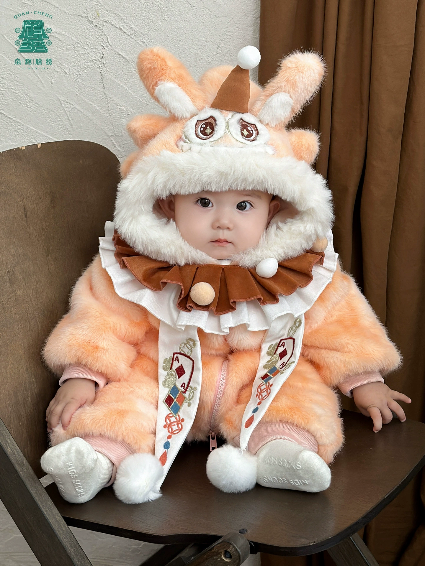 Зимний детский костюм с цветами, Hanfu для девочек на выход, китайский стиль