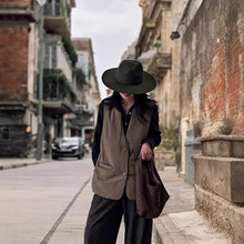 特价冬上新【Z.H.77】意法简约大方通勤日常气质江南布衣羽绒马甲