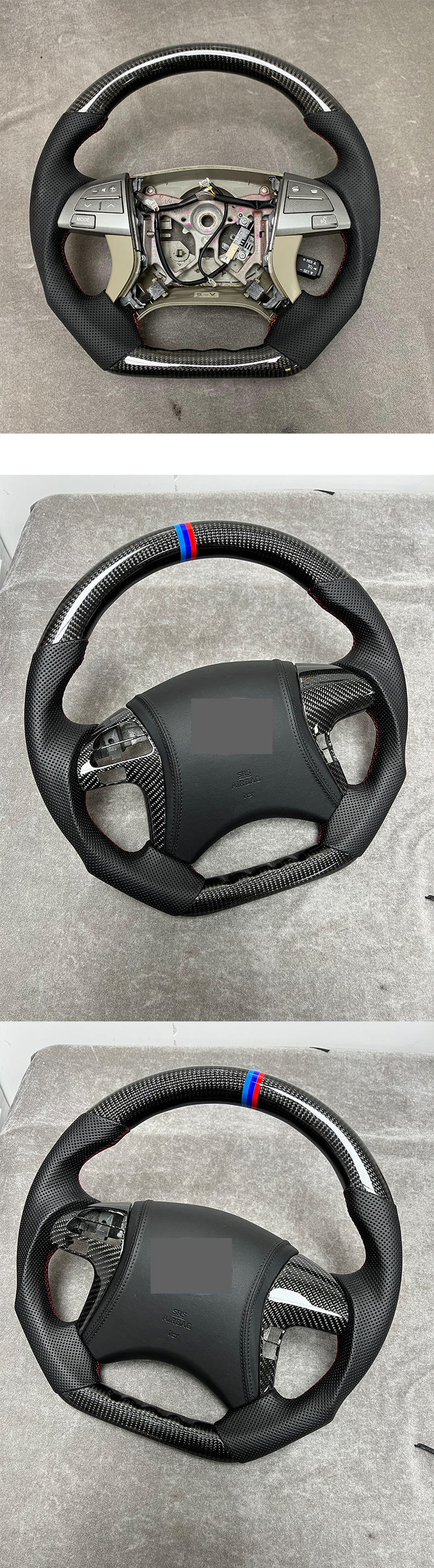 [Source Factory] Car Carbon Fiber Steering Wheel Processing Suitable for Toyota 6Th Generation Highlander Modification and Customization