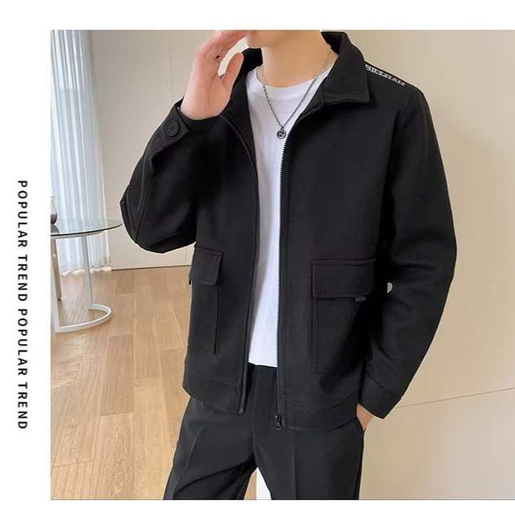 Versión coreana del abrigo 2024 para hombres, primavera y otoño, tendencia, chaqueta de marca de moda, casual para hombres, otoño salvaje, jóvenes estudiantes, ropa