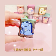 Pencil Sharpener Mini Portable Cute Cartoon Ins Style Student Stationery Pencil Sharpener Small Double Hole Pencil Sharpener PVC