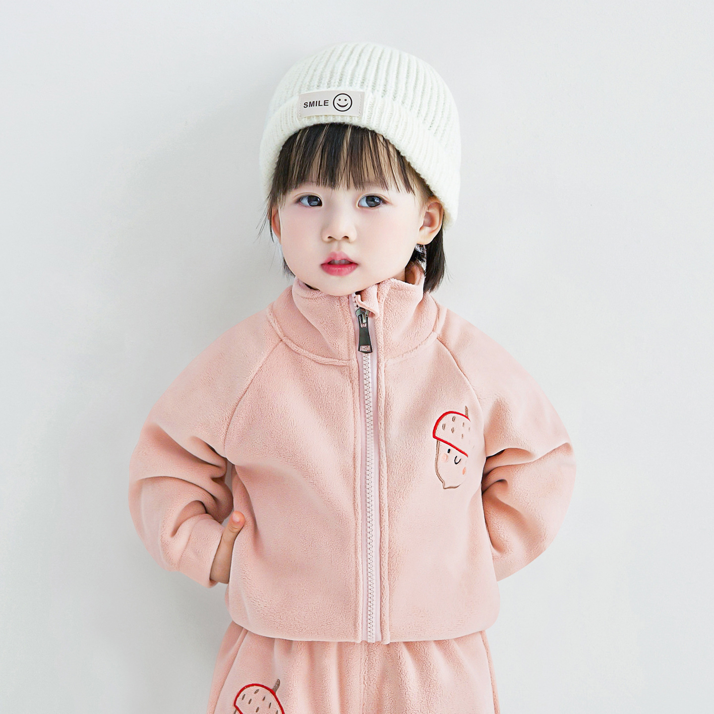 Primavera, otoño, invierno, abrigo para niños de un año, terciopelo grueso, ropa de invierno de cuello alto para niños y niñas, chaqueta de bebé. image 7