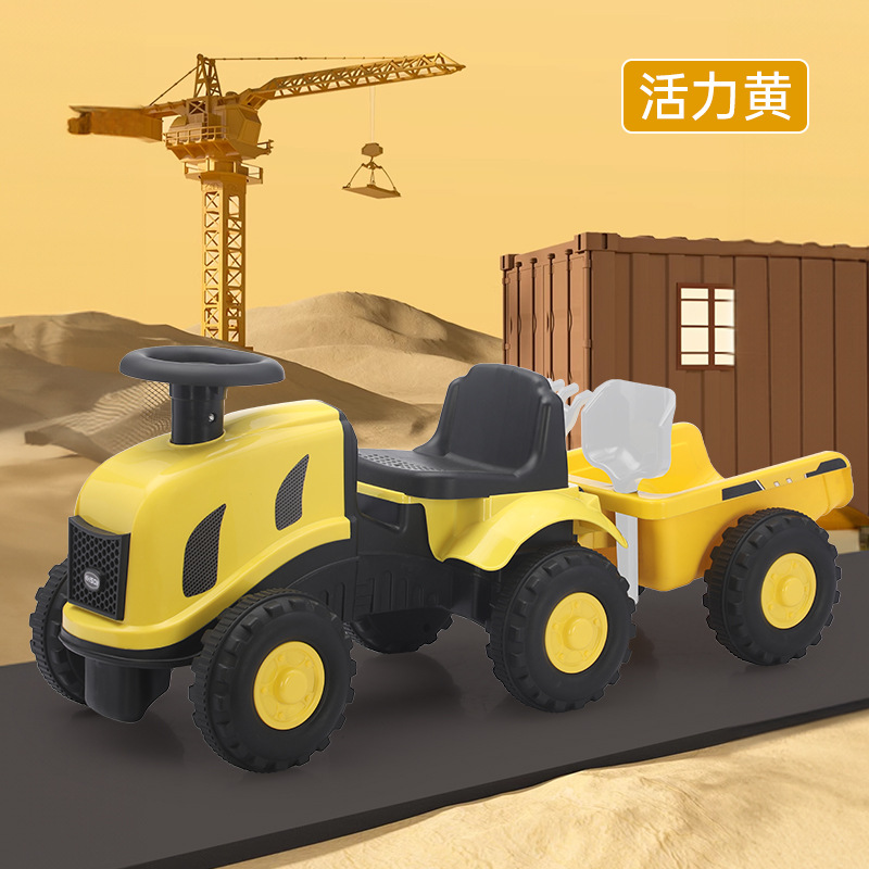 Nuevo bebé grande simulación tractor patina con cucharón de ingeniería manual para enviar pala adecuada para bebés de 1 - 4 años