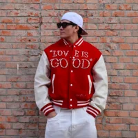 25FW GOODBRAND Love is good классический жемчужный слоган, соответствующий цвету бейсбола, модный стиль для мужчин и женщин