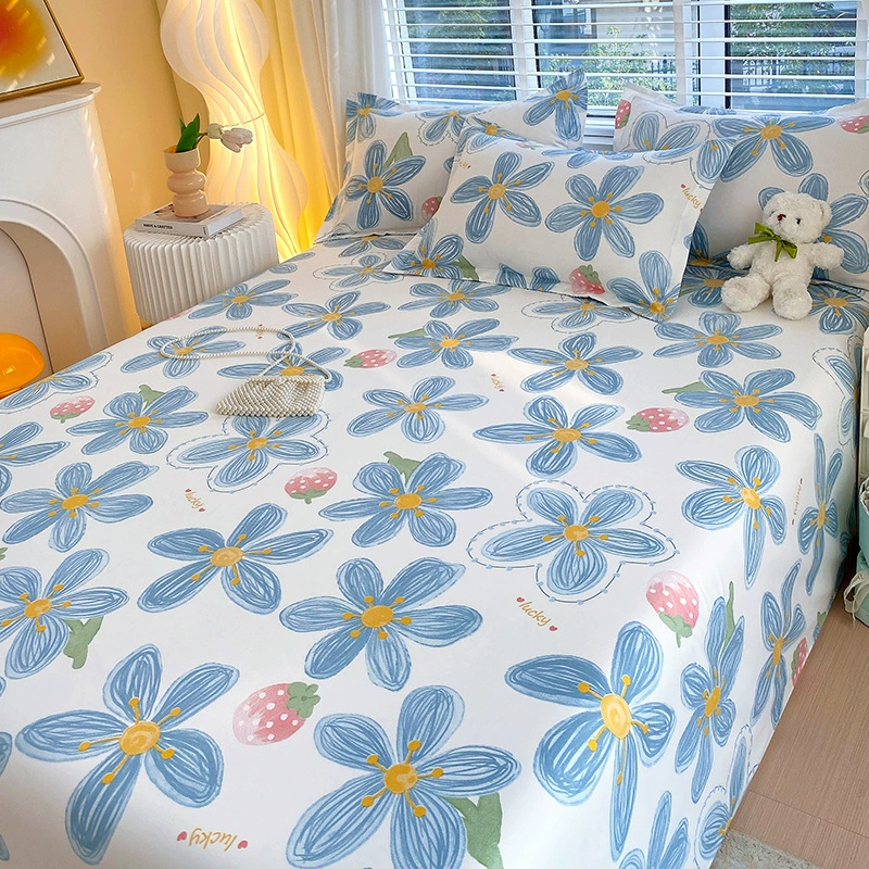 Кожа и шлифовальная шерсть утолщенные хлопчатобумажные простыни простые одноместные простыни в студенческом общежитии