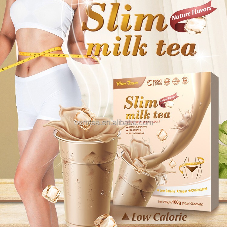 Slim Milk Tea reduce belly fat burning weight loss detox Milk Tea