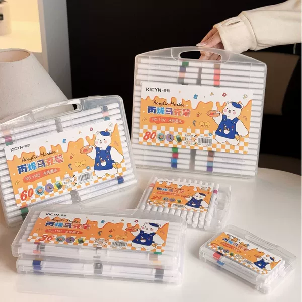 Children's acrylic marker water-based waterproof impervious paper impervious color stackable painting watercolor pen