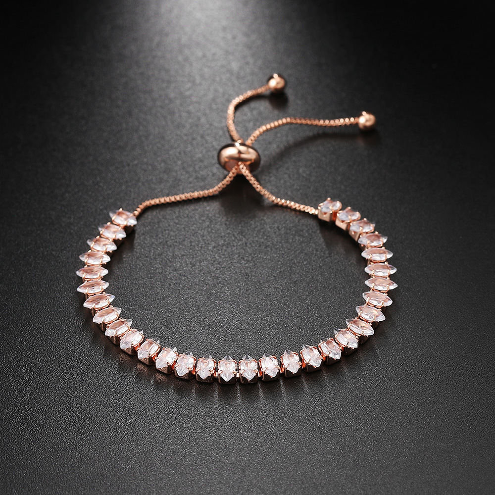 Simple Style Eye Copper Inlay Zircon Bracelets 1 Piece