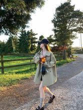 诺丁山街角’质感满满韩系翻领小个子中长款风衣外套女秋季