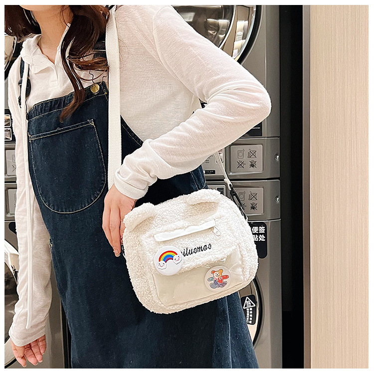 2022 Autumn and winter Edition Japanese cute plush bear bag, new Instagram cartoon student crossbody bag and single-shoulder bag undefined