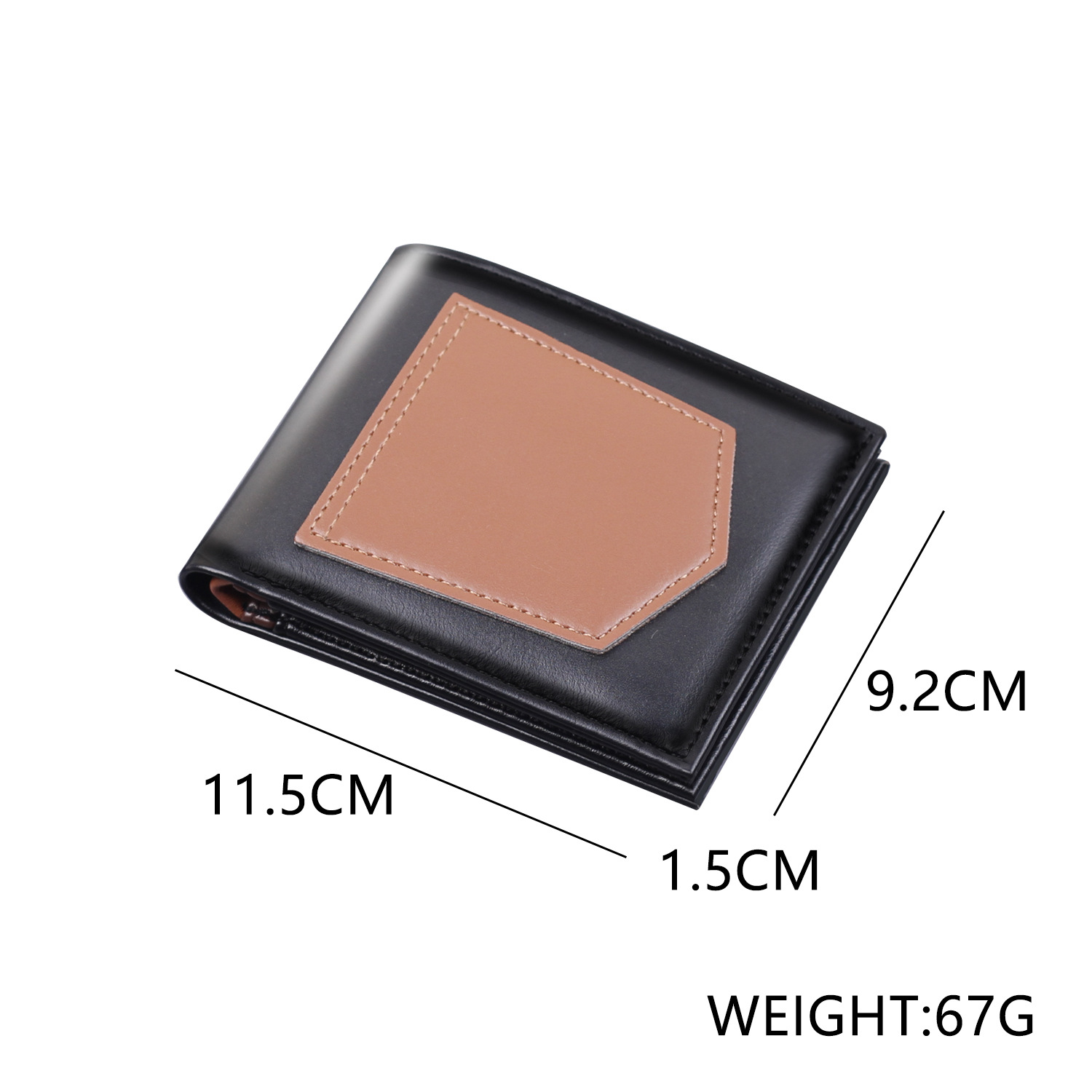 Cartera corta para hombres, bolso de tarjeta de hombre de dos descuentos, cartera multifuncional para hombres, nuevo al por mayor.