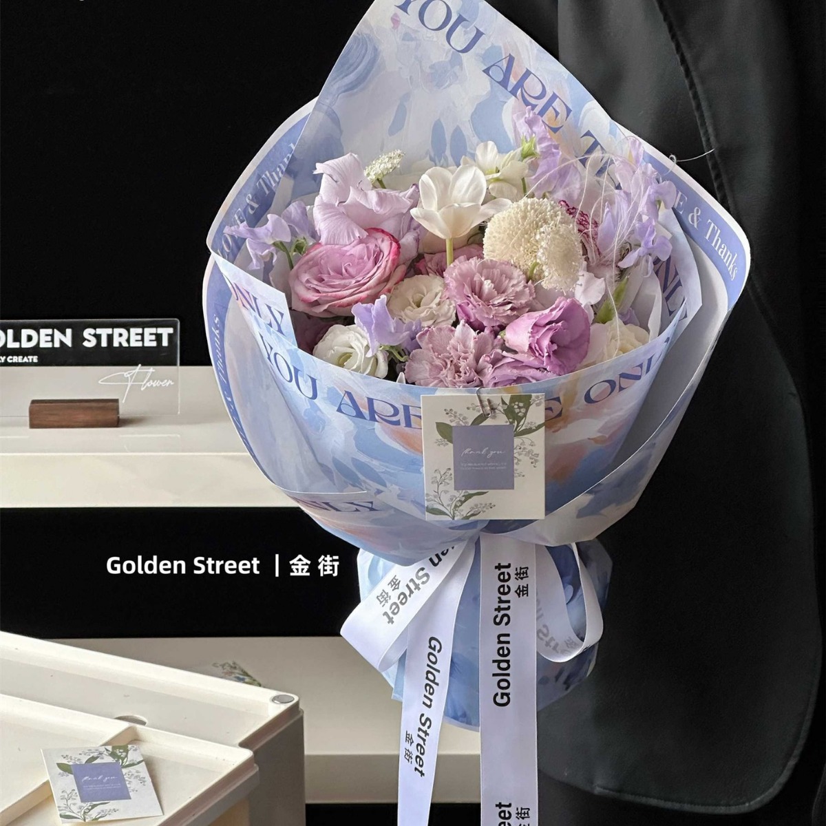 新款鲜花包装纸 春韵多巴胺高级感风华纸 玫瑰花束包花纸材料批发